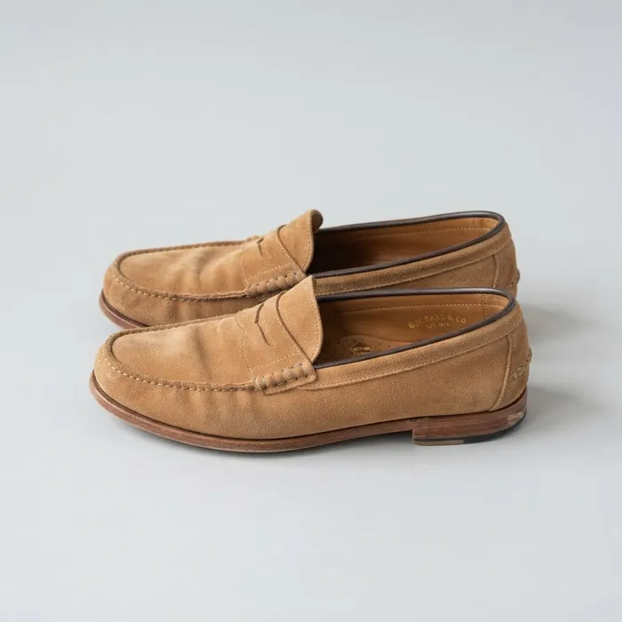 Tan suede loafers in excellent condition
